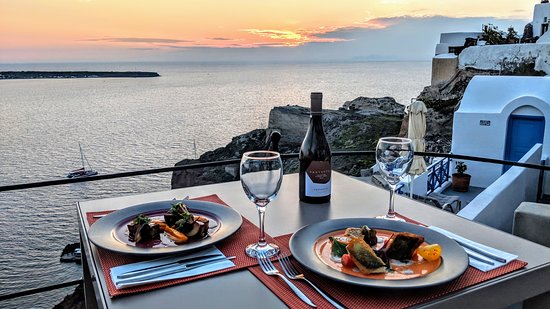 Dinner in Santorini