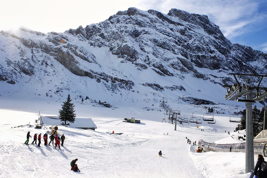 Titlis Mountain ski chair, Switzerland